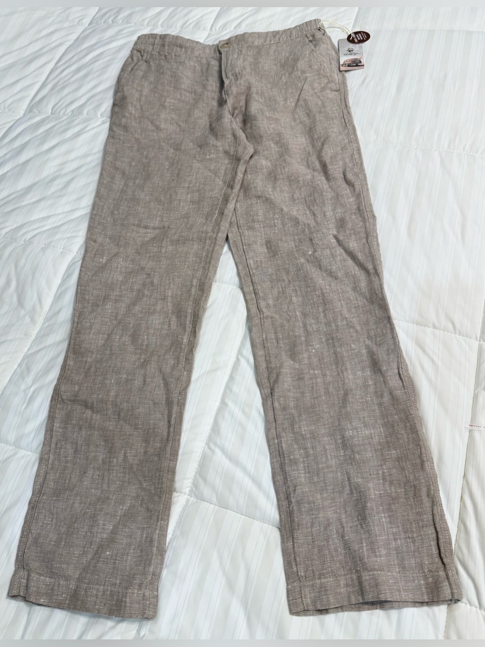 Panama Jack  Men’s Linen Casual Chinos in Natural/ Beige Size L
